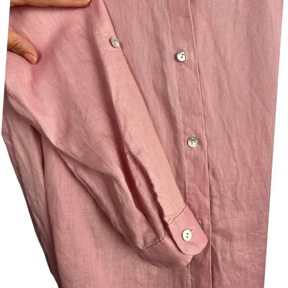 J Jill Love Linen Button Down Size L - Picture 5 of 6